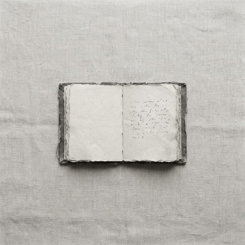 Open journal on linen — System Reboot